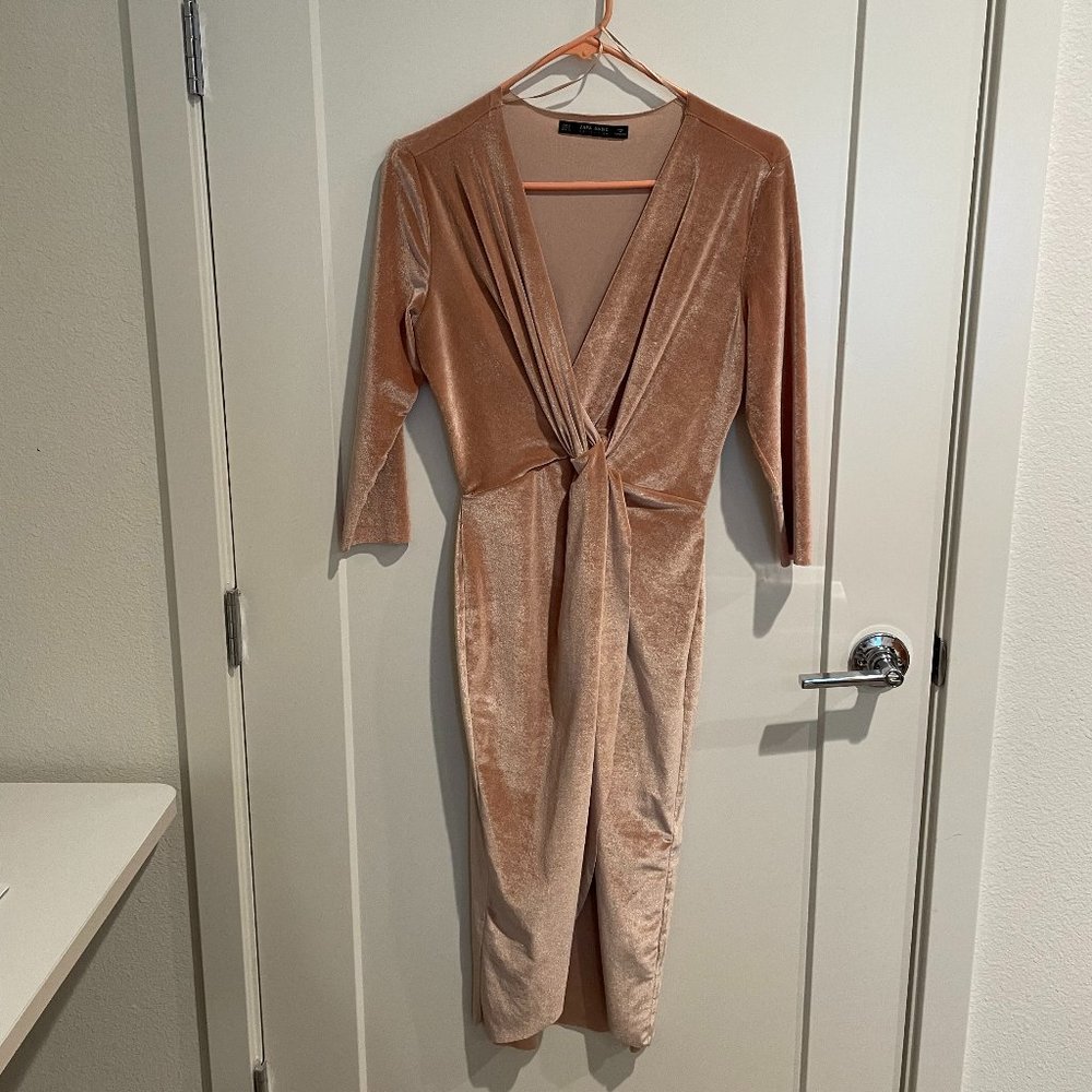 Zara Velvet Midi Dress - size S